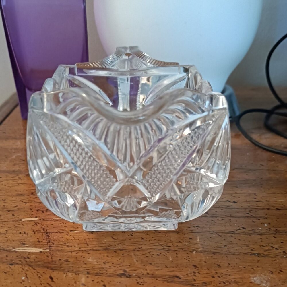 Vintage EAPG Riverside Glassworks Square Glass Creamer CROESUS Pattern - Picture 2 of 6